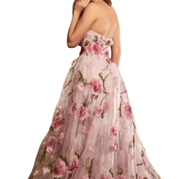 Andrea and Leo Pink Organza Floral Dress - Picture 5 of 6